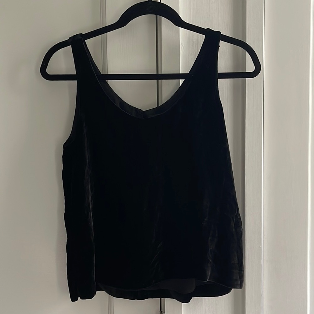 Jcrew velvet tank - size XS - black